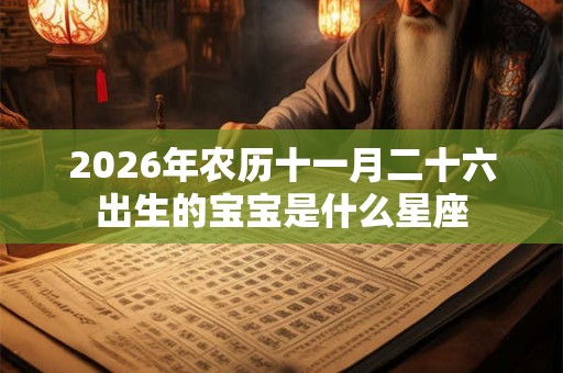 2026年农历十一月二十六出生的宝宝是什么星座