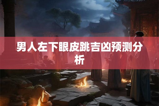 男人左下眼皮跳吉凶预测分析 男人左下眼皮跳吉凶预测分析