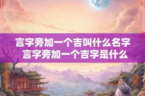 言字旁加一个吉叫什么名字  言字旁加一个吉字是什么字