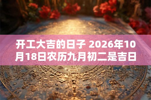 开工大吉的日子 2026年10月18日农历九月初二是吉日吗 开工大吉的日子 2026年10月18日农历九月初二是吉日吗