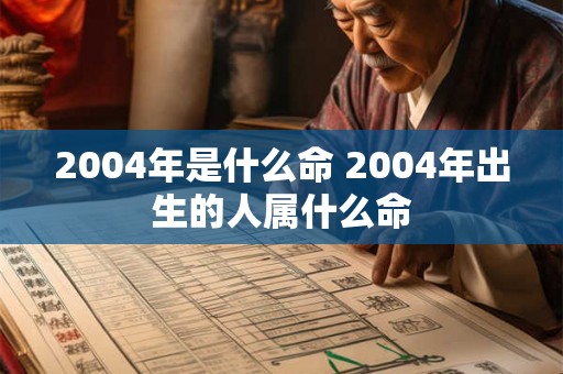 2004年是什么命 2004年出生的人属什么命