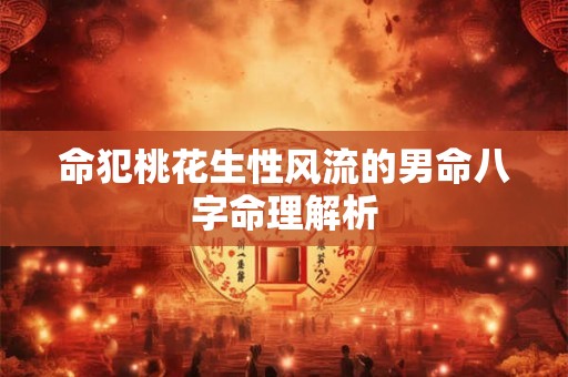 命犯桃花生性风流的男命八字命理解析