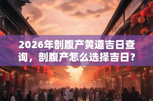 2026年剖腹产黄道吉日查询，剖腹产怎么选择吉日？
