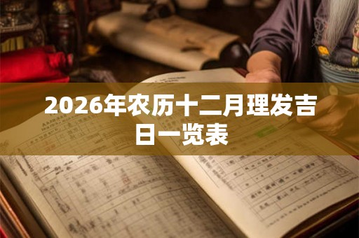 2026年农历十二月理发吉日一览表