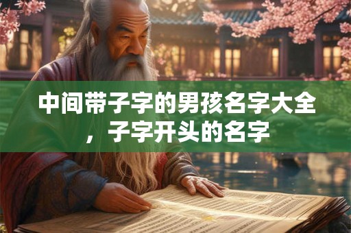中间带子字的男孩名字大全，子字开头的名字