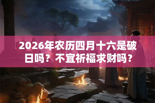 2026年农历四月十六是破日吗？不宜祈福求财吗？