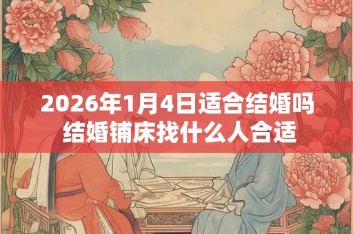 2026年1月4日适合结婚吗 结婚铺床找什么人合适