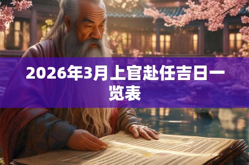 2026年3月上官赴任吉日一览表