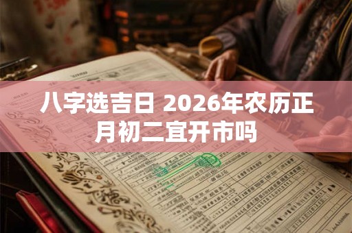 八字选吉日 2026年农历正月初二宜开市吗 八字选吉日 2026年农历正月初二宜开市吗