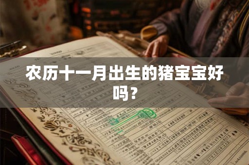 农历十一月出生的猪宝宝好吗？