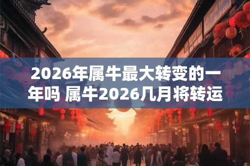 2026年属牛最大转变的一年吗 属牛2026几月将转运