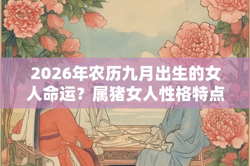 2026年农历九月出生的女人命运？属猪女人性格特点？