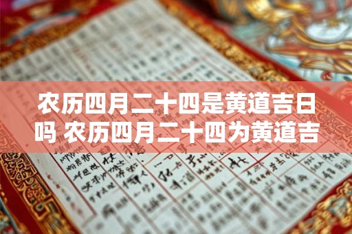 农历四月二十四是黄道吉日吗 农历四月二十四为黄道吉日吗