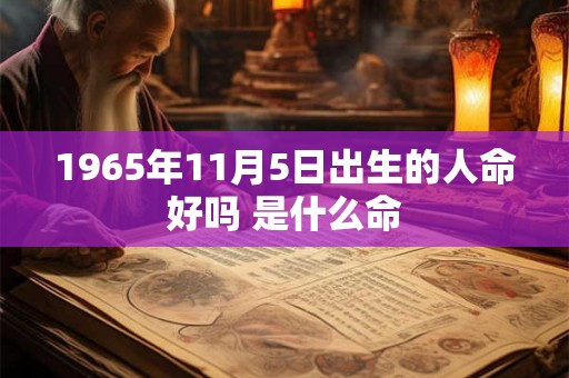 1965年11月5日出生的人命好吗 是什么命