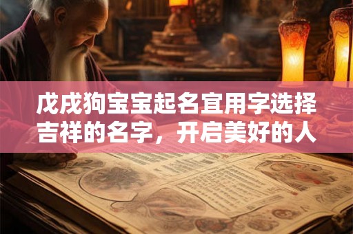 戊戌狗宝宝起名宜用字选择吉祥的名字，开启美好的人生