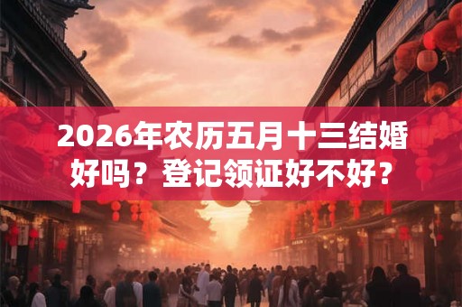 2026年农历五月十三结婚好吗？登记领证好不好？