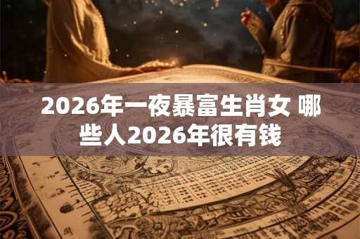 2026年一夜暴富生肖女 哪些人2026年很有钱
