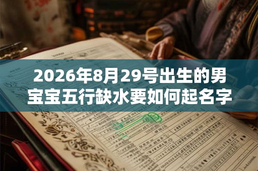 2026年8月29号出生的男宝宝五行缺水要如何起名字