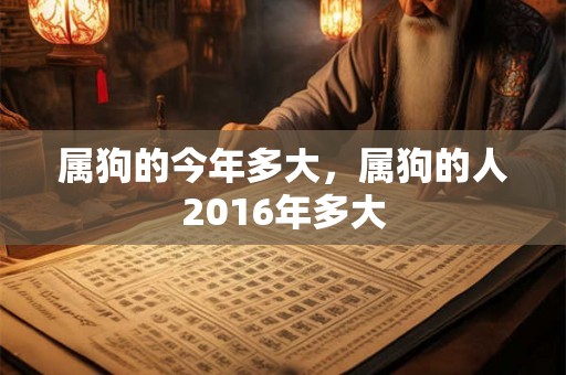 属狗的今年多大，属狗的人2016年多大