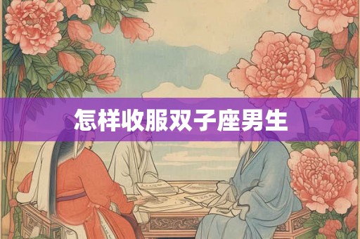 怎样收服双子座男生