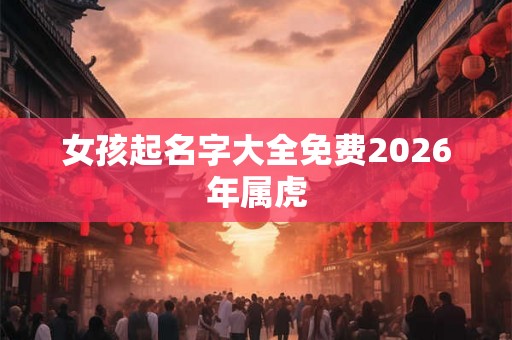 女孩起名字大全免费2026年属虎