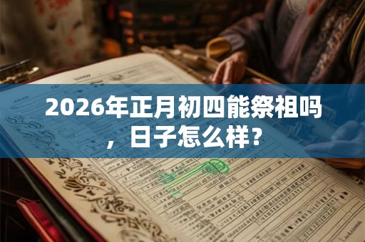 2026年正月初四能祭祖吗，日子怎么样？