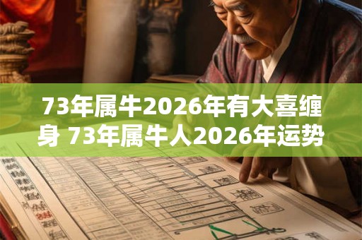 73年属牛2026年有大喜缠身 73年属牛人2026年运势如何