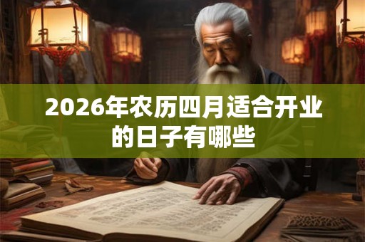 2026年农历四月适合开业的日子有哪些