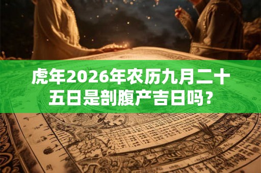 虎年2026年农历九月二十五日是剖腹产吉日吗？
