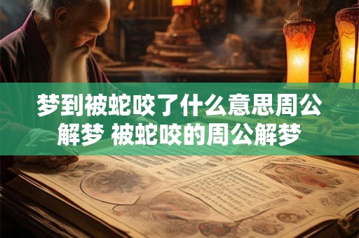 梦到被蛇咬了什么意思周公解梦 被蛇咬的周公解梦