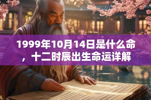 1999年10月14日是什么命，十二时辰出生命运详解