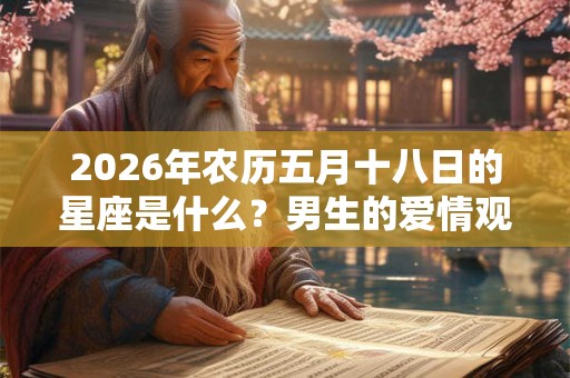 2026年农历五月十八日的星座是什么?男生的爱情观如何? 2026年农历五月十八日的星座是什么?男生的爱情观如何?
