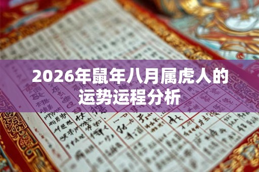 2026年鼠年八月属虎人的运势运程分析