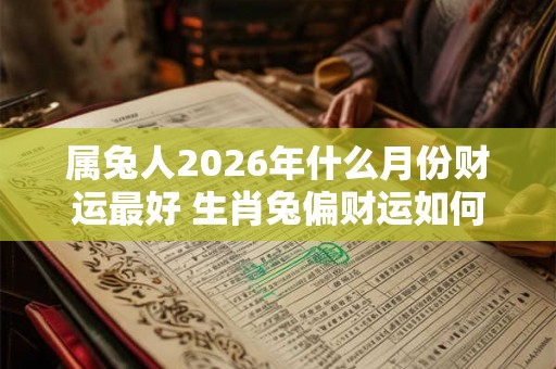 属兔人2026年什么月份财运最好 生肖兔偏财运如何