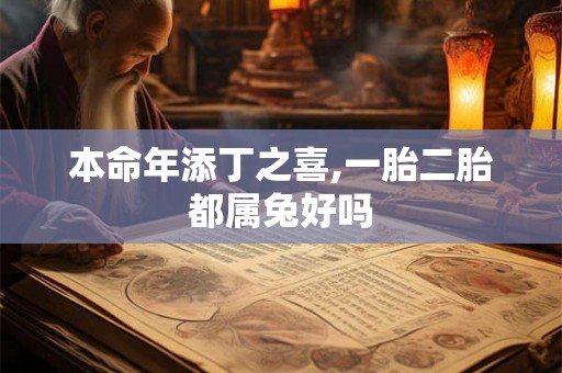 本命年添丁之喜,一胎二胎都属兔好吗