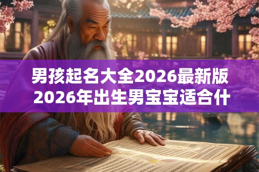 男孩起名大全2026最新版 2026年出生男宝宝适合什么名字 男孩起名大全2026最新版 2026年出生男宝宝适合什么名字