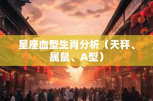 星座血型生肖分析（天秤、属鼠、A型）