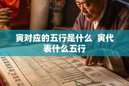 寅对应的五行是什么  寅代表什么五行