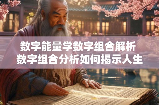 数字能量学数字组合解析 数字组合分析如何揭示人生命运