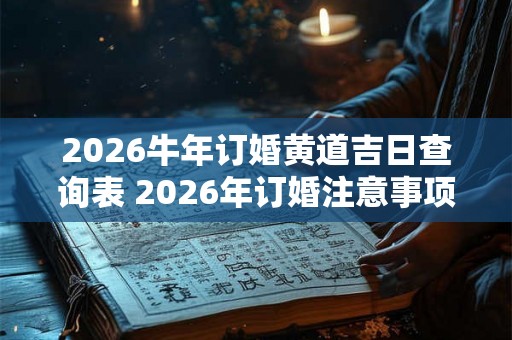 2026牛年订婚黄道吉日查询表 2026年订婚注意事项