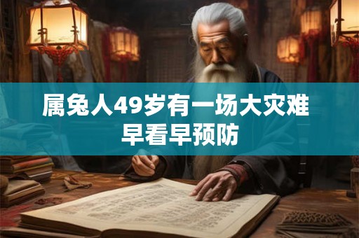 属兔人49岁有一场大灾难 早看早预防