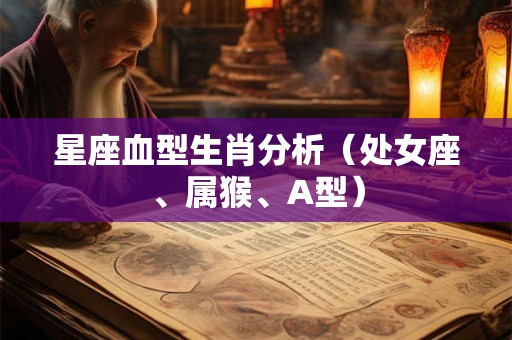 星座血型生肖分析（处女座、属猴、A型）