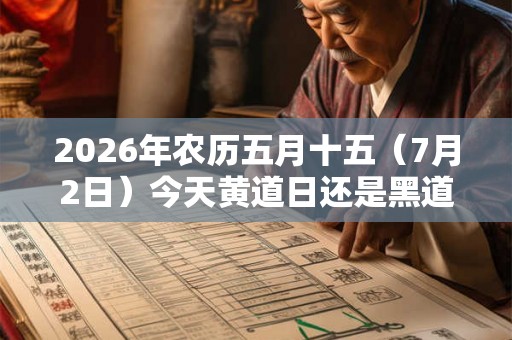 2026年农历五月十五(7月2日)今天黄道日还是黑道日 2026年农历五月十五(7月2日)今天黄道日还是黑道日