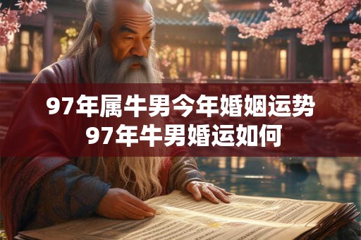 97年属牛男今年婚姻运势 97年牛男婚运如何 97年属牛男今年婚姻运势 97年牛男婚运如何