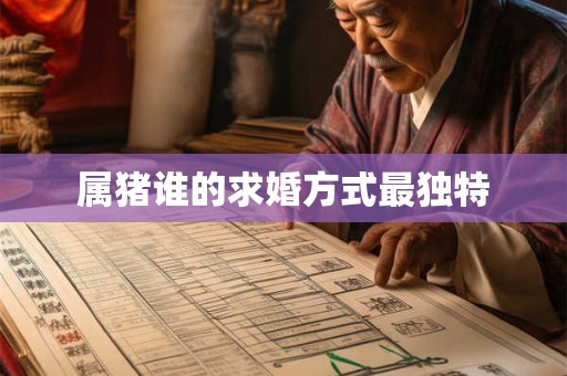 属猪谁的求婚方式最独特