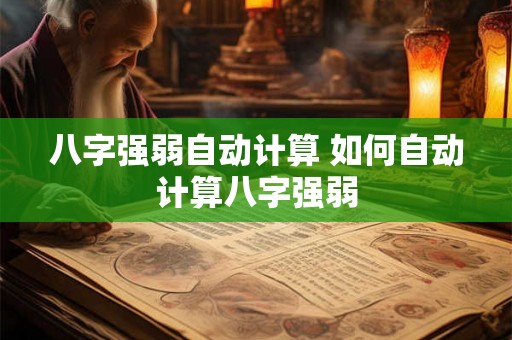 八字强弱自动计算 如何自动计算八字强弱 八字强弱自动计算 如何自动计算八字强弱