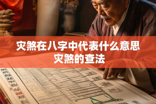 灾煞在八字中代表什么意思 灾煞的查法