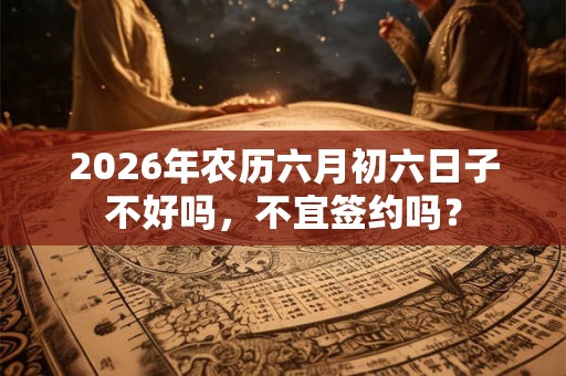 2026年农历六月初六日子不好吗，不宜签约吗？