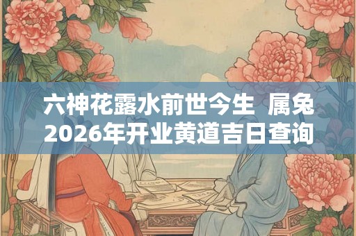 六神花露水前世今生  属兔2026年开业黄道吉日查询