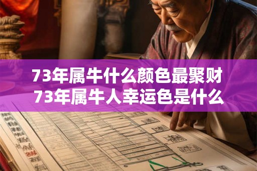 73年属牛什么颜色最聚财 73年属牛人幸运色是什么
